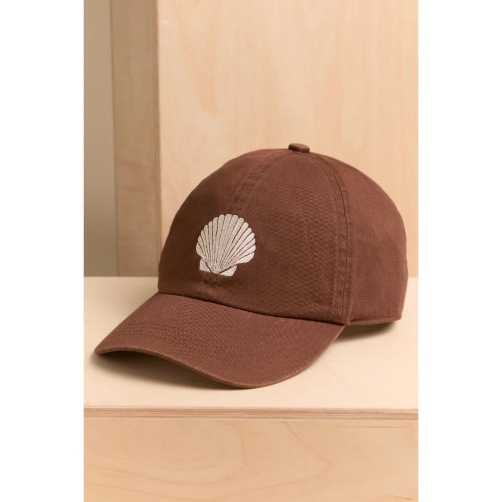 Altar'd State Brown Seashell Embroidered Baseball Cap Hat